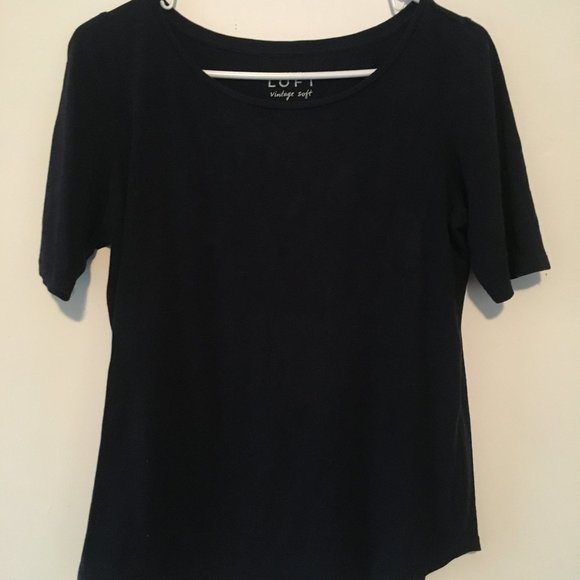 Navy Blue LOFT tee shirt - Picture 1 of 1